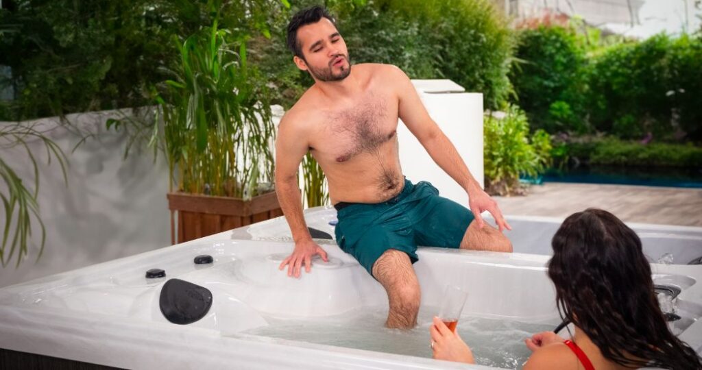 Contrast water therapy to promote blood flow